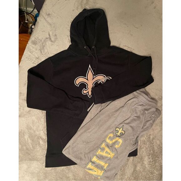 NFL New Orleans Saints Team Hoodie and Lounge Pants Sz L - Picture 2 of 5